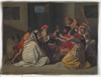 Rascunho da pintura "Noé na Arca"