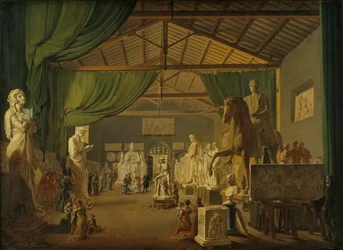 Papa Leão XII visitando os estúdios de Thorvaldsen na Piazza Barberini, 18 de outubro
