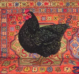 Galinha de tapete preta, 1995
