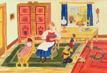Mãe com filhos