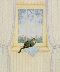 Gato das glicínias