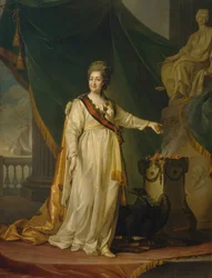 Catarina II como legisladora no templo da deusa da justiça, 1783