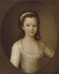 Retrato da condessa Yekaterina Artemyevna Vorontsova 1780-1836 como criança, fim dos anos 1780