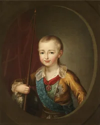 Retrato do Grão-Duque Alexander Pavlovich Alexander I como criança