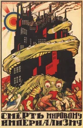 Pela morte do imperialismo mundial, cartaz, 1920