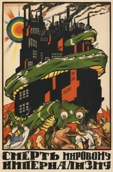 Pela morte do imperialismo mundial, cartaz, 1920