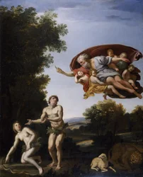 A Expulsão de Adão e Eva (óleo sobre tela)