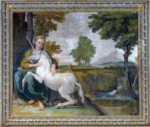 Virgem com um unicórnio. 1604-05