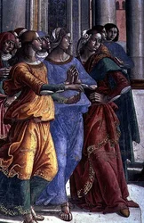 Olhadores, da Virgem Maria no Templo (fresco) (detalhe)