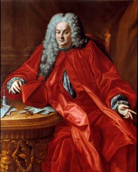 Retrato de Domenico Canevari (1683-1745) doge da República de Genes entre 1742 e 1744 Pintura atribuída a Domenico Bocciardo (1686-1746) Sol do século XVIII. 160x130 cm Sestri Levante, Galleria Rizzi