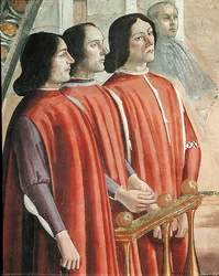 Membros da família Sassetti, de uma cena de um ciclo da Vida de São Francisco de Assis, 1486 (detalhe de 85235)