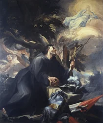 William da Aquitânia Em Penitência, óleo sobre tela