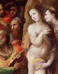 Descida de cristo ao limbo, detalhe (pintura
