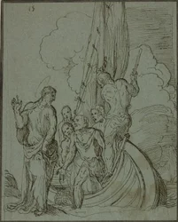 Cristo andando sobre as águas, Pedro seguindo