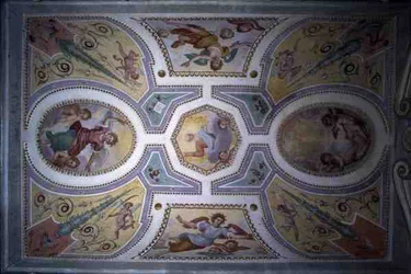 O Pai, o Filho e o Espírito Santo com Santos e Anjos (fresco)