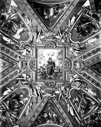 Virgem da Imaculada Conceição com santos e anjos, na Cappella Paolina, c.1611 (foto a p/b)