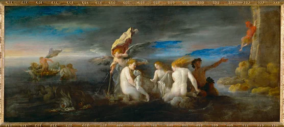 Hero e Leander (madeira de choupo)