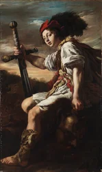 Italiano:  Davide con la testa di Golia David com a cabeça de Golias