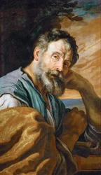SAINT PIERRE - Barroco : Arrependimento de São Pedro par Fetti, Domenico (1588/90-1623), ca. 1613. Óleo sobre tela, 95,8x55,9. Museu de História de Arte, Vienne