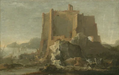 Paisagem com pedra e fortaleza, c.1640-50