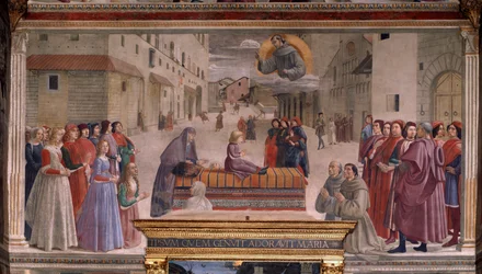 Ressurreição de um menino por São Francisco (Fresco