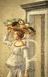 Mulher carregando frutas, do nascimento de São João Batista