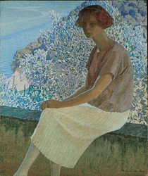 Calma argentea. Portrait of Alma Fidora, 1922.