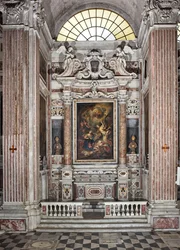 Anunciação, altar, sexta capela, c.1679 (óleo sobre tela) 345 x 200 cm