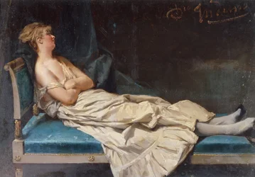 Senhora Reclinada sobre um Chase Longue (óleo sobre tela)