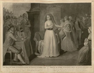 O Julgamento de Maria Antonieta, Rainha da França, 14 de outubro de 1793.