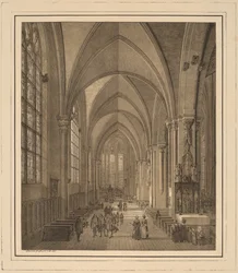 Vista do interior da Igreja de St Sebald em Nuremberg
