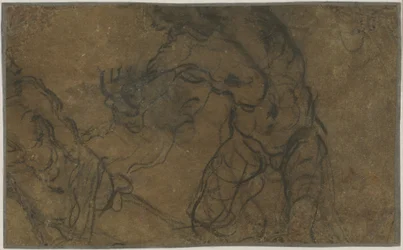 Duas Figuras Masculinas em Movimento (verso)