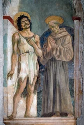 São João Batista e São Francisco de Assis - afresco
