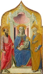 Madonna e Child Enthroned com São Pedro e São Paulo, c. 1430.