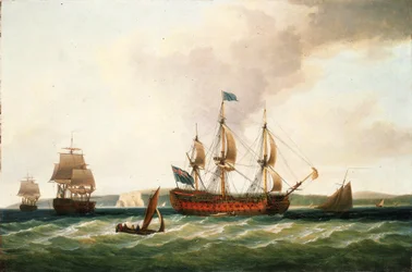 O "Saint George", um navio de 100 canhões de primeira classe, construído em 1756 nos estaleiros de Woolwich (Inglaterra), foi o navio de comando da frota durante a batalha naval da Baía de Quiberon, ou Batalha dos Cardeais, em 1759