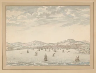 Vista de Esmirna com navegação