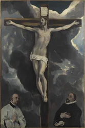 Cristo na Cruz adorado por dois Doadores, final do século XVI..