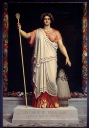A Alegoria da República da República Francesa (França) por Dominique Papety (1815-1849) 1848