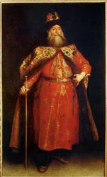 O embaixador russo Peter Ivanovich Potemkin (pintura sobre tela)
