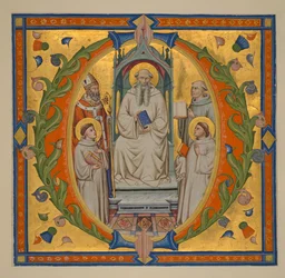 Add. 37472 f.3: Recorte de um gradual, com inicial historiada, 
