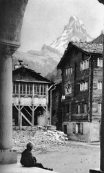Matterhorn, Zermatt, Suíça, c1924