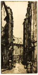Rue des Halles, Vannes, Bretanha