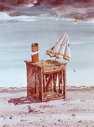 Na praia
