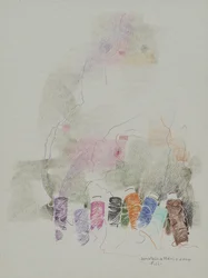 Threads, 2000 (lápis de cor sobre papel)