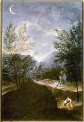 Observação astronómica. 1711. (óleo sobre tela)