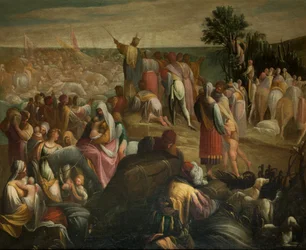 A travessia israelita do Mar Vermelho, c. 1610.