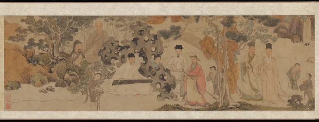Reunião Exaltada na Floresta Verde, c.1620 (tinta e cor no papel)