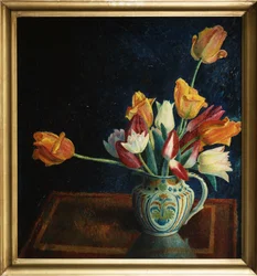 Tulipas em um Jarro Staffordshire (óleo sobre tela)