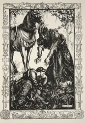 Palamides apareceu diante dela, ilustração de 