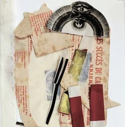 Colagem abstrata de olhos